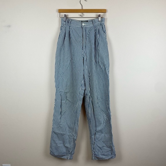 Vintage Ralph Lauren Country Pleated High-Waisted Hickory Stripe Pants - Picture 2 of 12